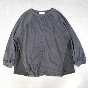 Japanese Brand "Logos Days" Black Patched Blouse - Size L
